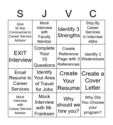 BINGO CARD Bingo Card
