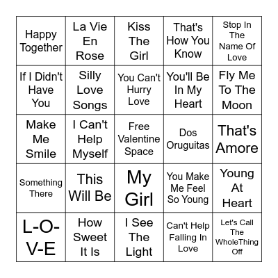 Happy Valentines Day! Bingo Card
