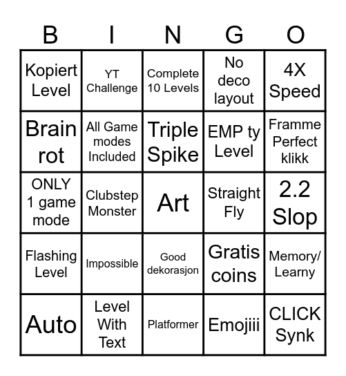 Magne's Bingokort Bingo Card