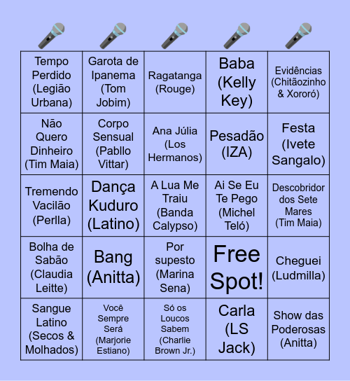 POP Brasil Bingo! Bingo Card