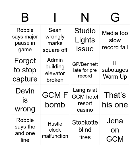2/3/26 Bingo Card