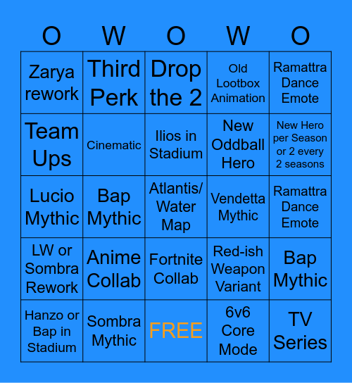 Overwatch Spotlight 2026 Bingo Card