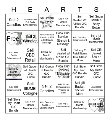 Black Out Valentines Bingo Card