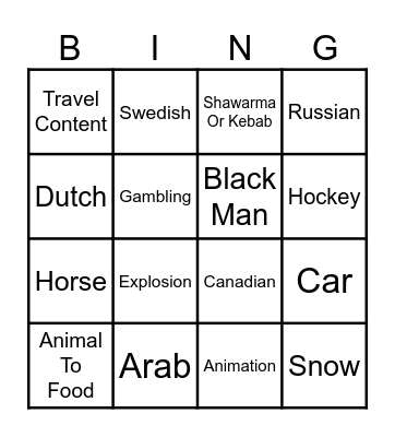 Instagram Reels Bingo Card