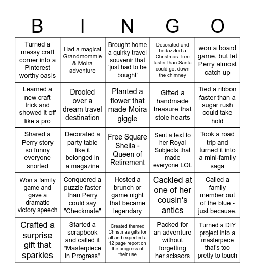 Sheila's Retirement Bingo Bonanza Bingo Card