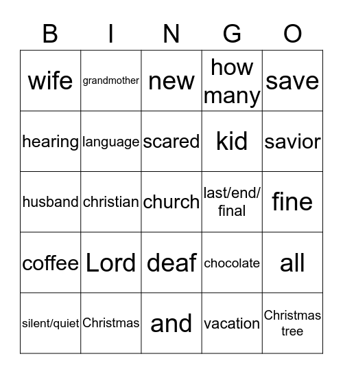 Bingo Card