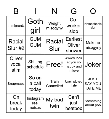 French Bingo Card