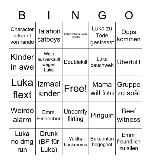 OCT Bingo Card