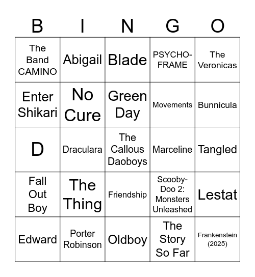 Bailey's Birthday Bingo Card