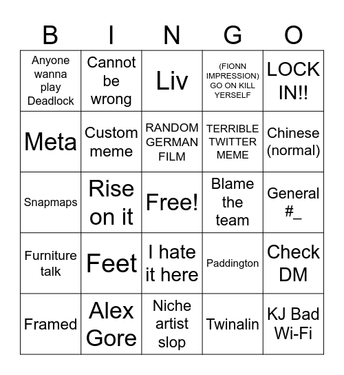 KTJPOAPH Bingo Card