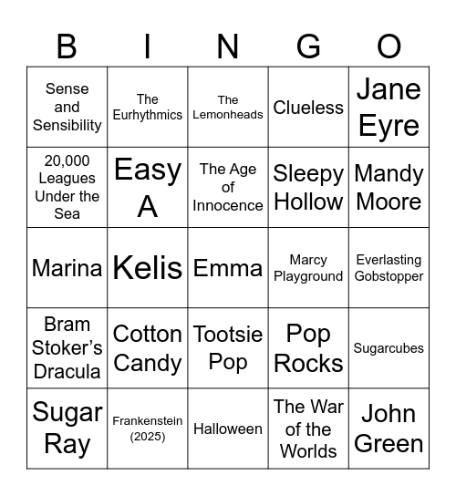 Wuthering Heights x Valentine's! Bingo Card