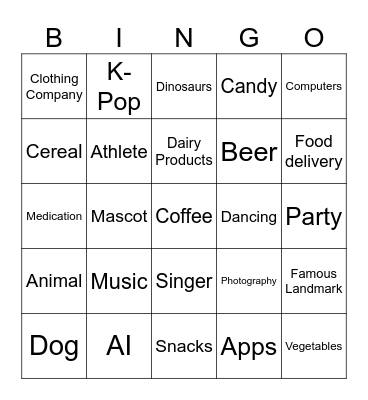 Super Bowl LX Commercial Themes Bingo Card