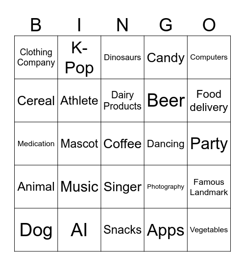 Super Bowl LX Commercial Themes Bingo Card