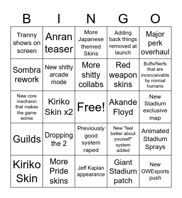 OW SPOTLIGHT EVENT BONANZA Bingo Card