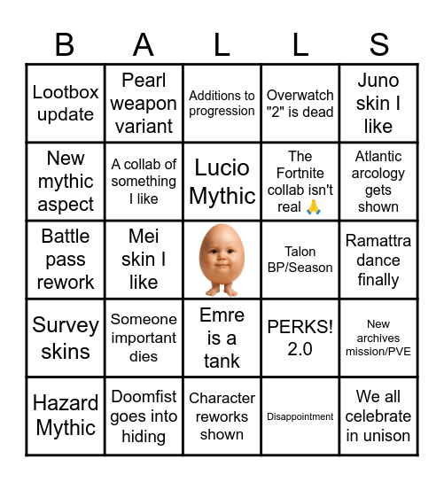 Overwatch Spotlight 2026 Bingo Card