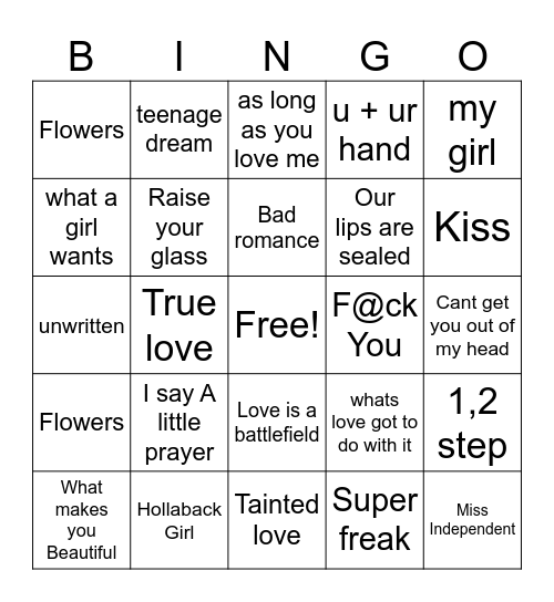 Galentine's 3 Bingo Card