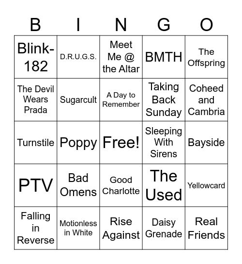 Jake’s Warped Predictions Bingo Card