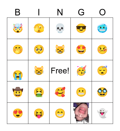 Vyana’s emoji bingo 🩷 Bingo Card