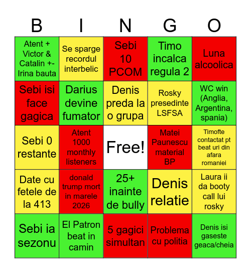 BINGO ATENT 2026 XXL Bingo Card