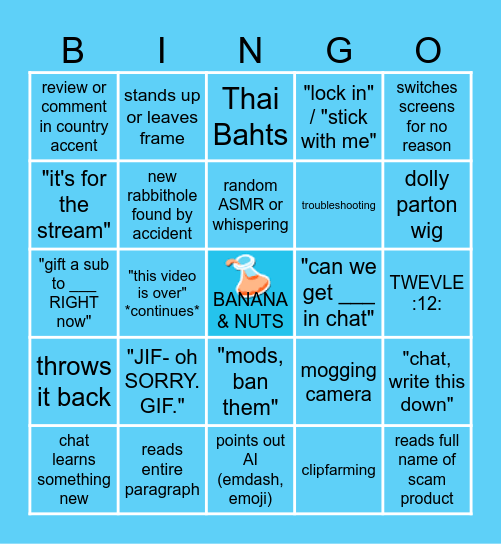 Jamlab Stream Bingo Card