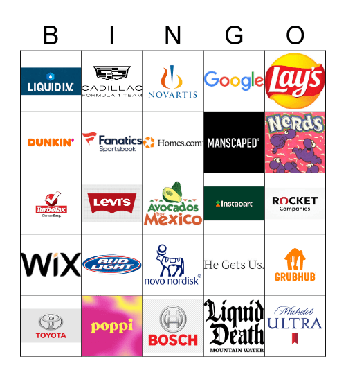 Super Bowl LX Bingo Card