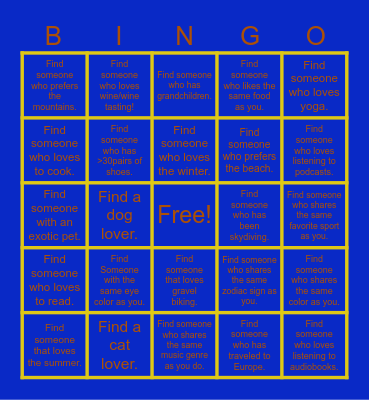 PACE PALS BINGO Card
