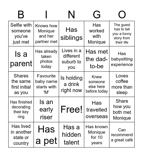 . Bingo Card