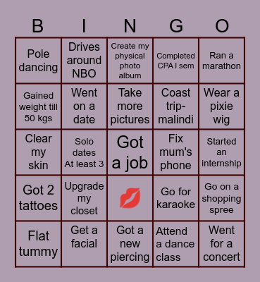 2026 Bingo Card