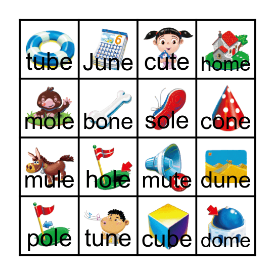 Phonics 3 Units 6&7 Bingo Card