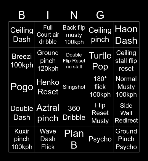 Freestyle Bingo Card