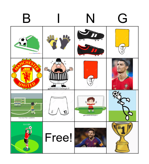 Soccer Bingo Card