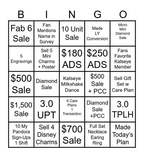 Valentines Day Bingo Card
