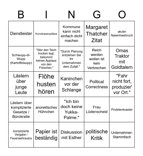 HKR Frank Bingo Card