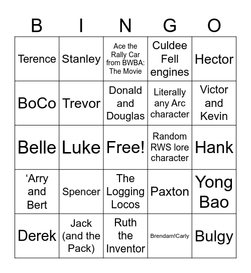 Who Bingo Card