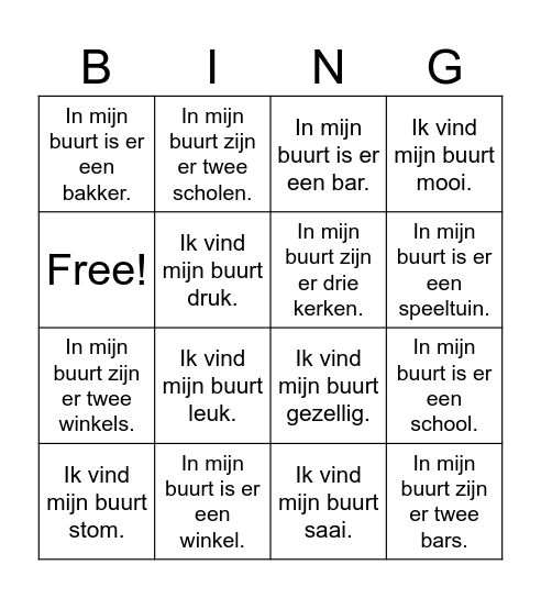 Zinnenbouwer Bingo Card