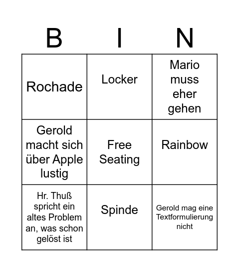 Moving Together Bingo Card