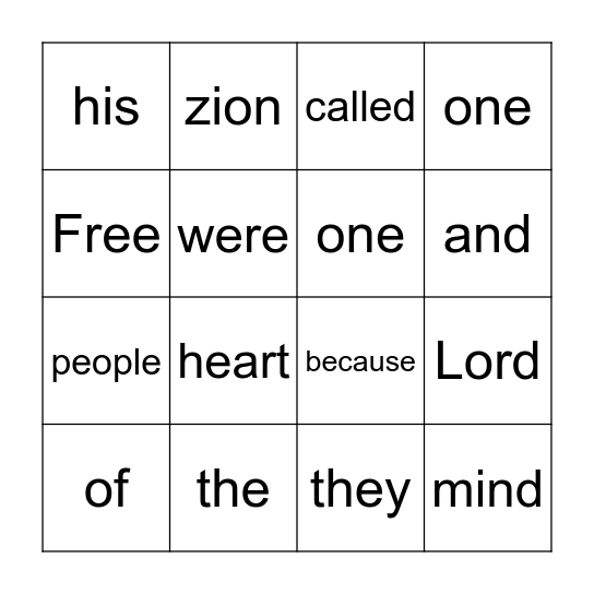 Bingo Card