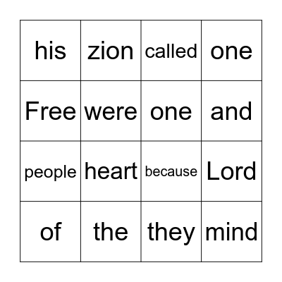 Bingo Card