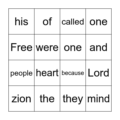 Bingo Card