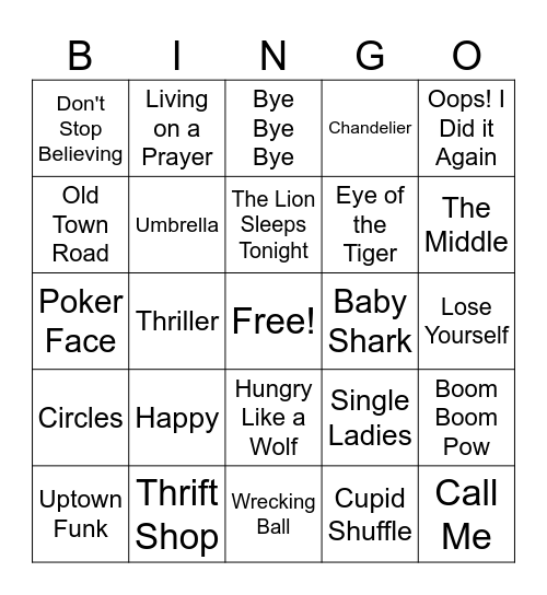 Becklin Bingo Card