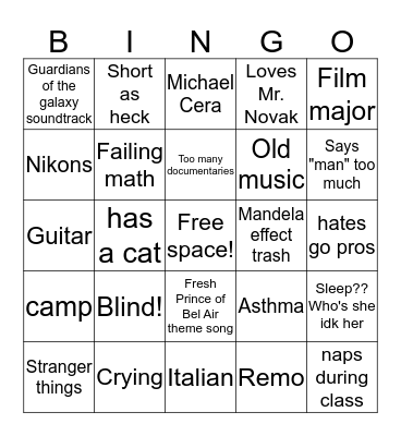 Spam Gecko bingo  Bingo Card