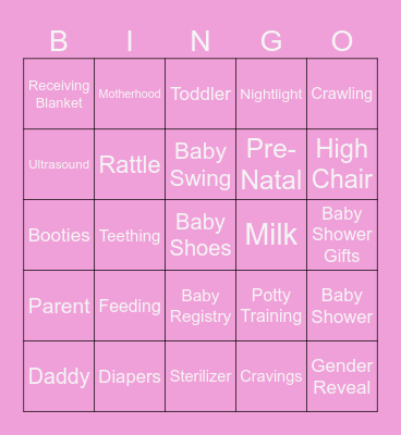 Alexis' Surprise Baby Shower Bingo! Bingo Card