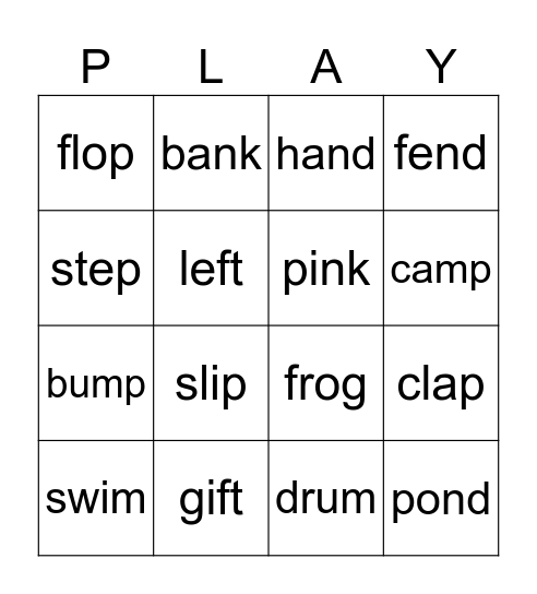 Yingfu PH2 L4 Bingo Card