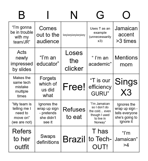 Feb 4 Bingo Card