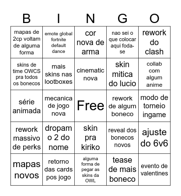 Bingo OW Spotlight 2026 Bingo Card