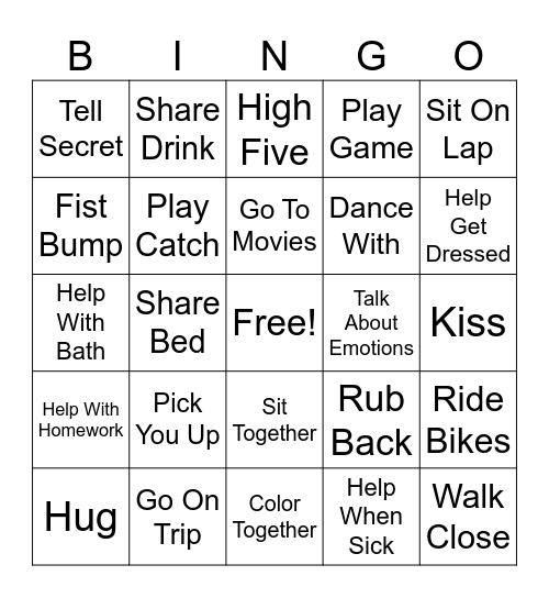 Safety Bingo Card