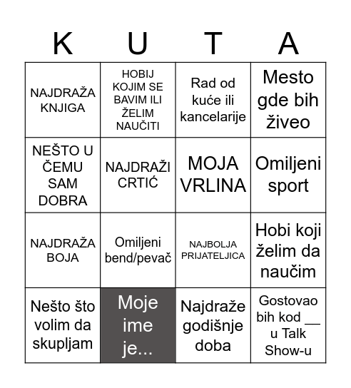 Upoznavanje Bingo Card