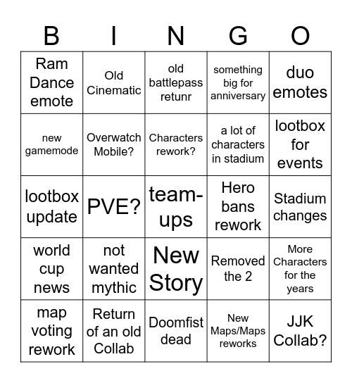 SPOTLIGHT Bingo Card