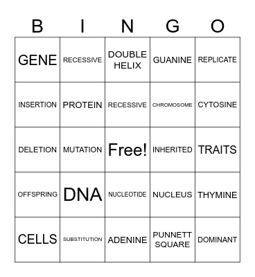 DNA BINGO Card