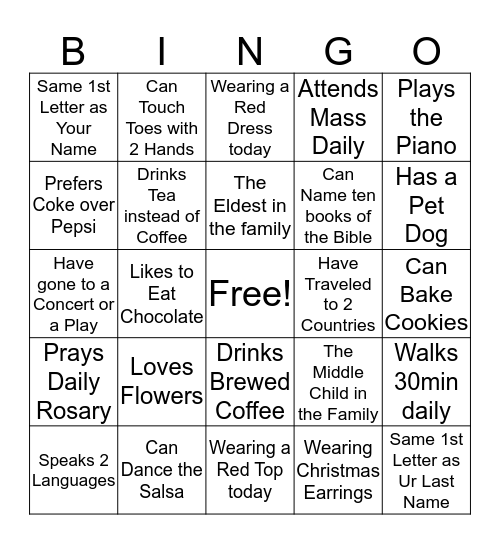 Bingo For Lectors Y Lectores Christmas Party Jan 8, 2017 Bingo Card